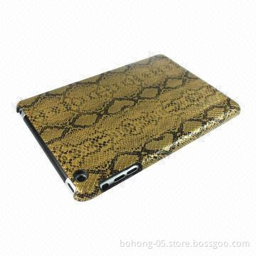 Case for iPad Mini, Made of PU/PC, Turnkey Serpentine that Stick a Skin